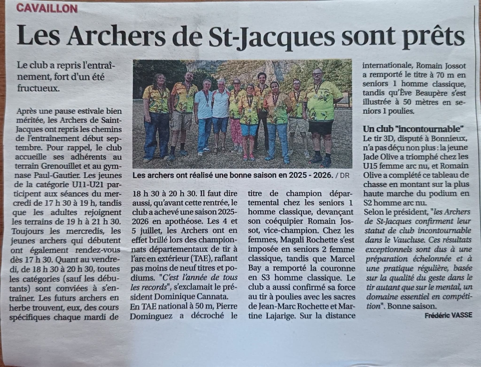 Top Départ pour la Saison 2027